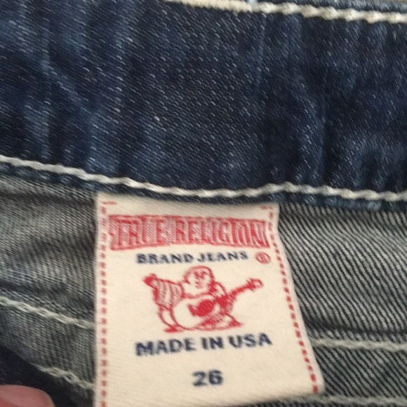 True Religion Denim Cuffed Bermuda Shorts - Picture 2 of 6